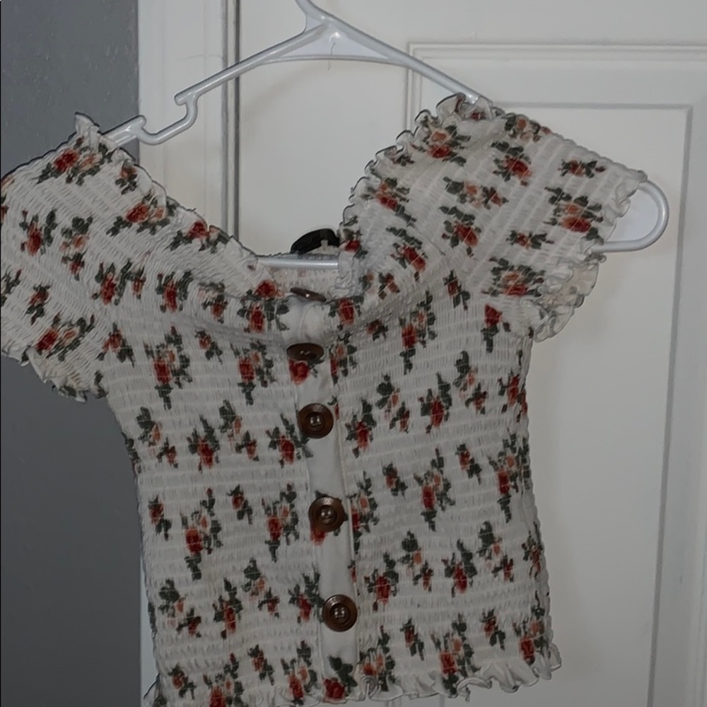 off the shoulder floral top